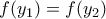 f(y_{1})=f(y_{2})