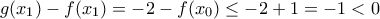 g(x_1) - f(x_1) = -2 -f(x_0) \le -2 +1 =-1<0