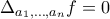 \Delta_{a_1,\ldots,a_n}f=0