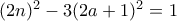 (2n)^2 - 3(2a+1)^2 = 1