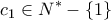 \displaystyle{{c_1} \in {N^*} - \{ 1\} }