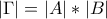 \lvert \Gamma \rvert =\lvert A \rvert * \lvert B \rvert
