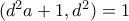 (d^{2}a+1,d^{2})=1