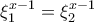  \xi_1^{x-1}= \xi_2^{x-1}
