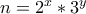 n=2^x*3^y