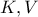 K,V