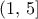 (1,\,5]