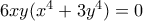 6xy(x^4+3y^4)=0