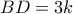 BD = 3k