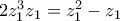 2z_{1}^{3}{{z}_{1}}=z_{1}^{2}-{{z}_{1}}