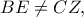 BE\neq CZ,