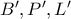 B', P',  L'