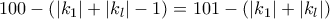 100-\left ( \left | k_1 \right |+\left | k_l \right |-1\right )=101-\left ( \left | k_1 \right |+\left | k_l \right | \right )