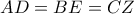AD=BE=CZ