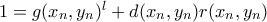 1=g(x_n,y_n)^l+d(x_n,y_n)r(x_n,y_n)