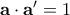 \mathbf{a}\cdot \mathbf{a'}=1