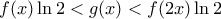 f(x)\ln 2<g(x)<f(2x)\ln 2