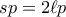 sp = 2\ell p