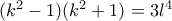 (k^2-1)(k^2+1)=3l^4