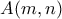 \displaystyle{A(m,n)}