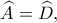 \displaystyle \widehat A = \widehat D,