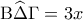 {\rm B}\widehat\Delta \Gamma  = 3x