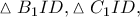 \vartriangle B_1ID,\vartriangle C_1ID,