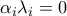\alpha_i\lambda_i = 0