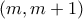 (m,m+1)