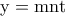 \rm y=mnt