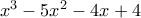 x^3-5x^2-4x+4
