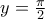 y=\frac {\pi}{2}