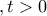 \displaystyle{,t > 0}