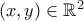 (x,y) \in \mathbb R^2