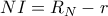 NI = R_{N} - r
