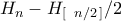H_n - H_{[\,\ n/2 \,]} /2