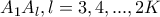 A_1A_l , l=3,4,...,2K