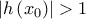 \left\vert h\left( x_{0}\right) \right\vert >1