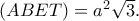 (ABET)=a^2\sqrt 3. (ABET)=a^2\sqrt 3.