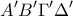 \displaystyle{A'B'\Gamma '\Delta '}