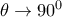 \theta \rightarrow 90^0