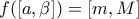 f([a, \beta])=[m , M]