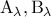 {\rm A}_\lambda  ,{\rm B}_\lambda