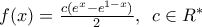 f(x)=\frac{c({{e}^{x}}-{{e}^{1-x}})}{2},\,\,\,c\in {{R}^{*}}
