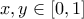 x,y\in [0,1]