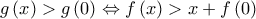 g\left(x\right)>g\left(0\right)\Leftrightarrow f\left(x\right)>x+f\left(0\right)