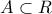 A \subset {\Cal R}