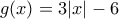 g(x)= 3|x| - 6