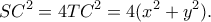 \displaystyle S{C^2} = 4T{C^2} = 4({x^2} + {y^2}).