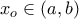 x_{o}\in (a,b)